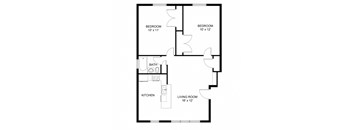 2 Bedroom 1 Bathroom (A)