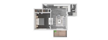 1 Bedroom Apartment 3D