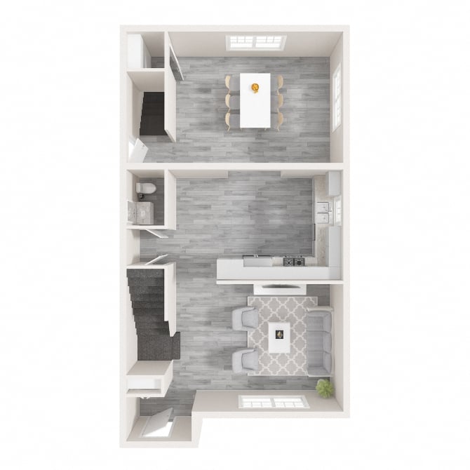 3 Bedroom, 1.5 Bath w/ Den (B)