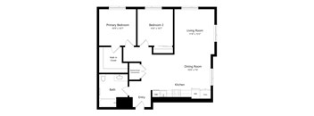 A black and white image of a house floor plan.