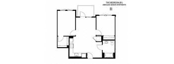 a black and white floor plan of a small house
