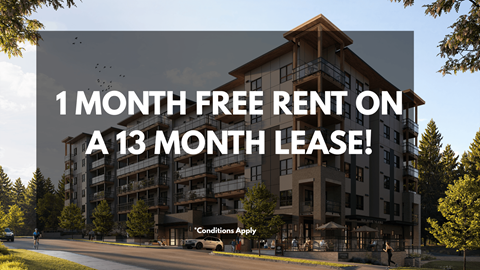 A building advertises a 1 month free rent on a 13 month lease.