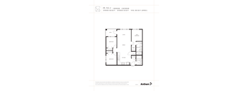 A floor plan for a home with a living room, dining room, kitchen, and bathroom.