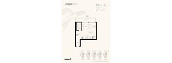 A floor plan for a studio apartment by JINJU/RENTAL.