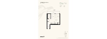 A floor plan for a studio apartment with a total area of 500 square feet.