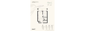 A floor plan for a rental apartment by JINJU/RENTAL.