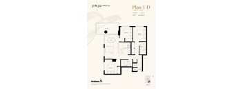 A floor plan for a rental property by JINJU/RENTAL shows a 3 bedroom, 2 bathroom apartment.