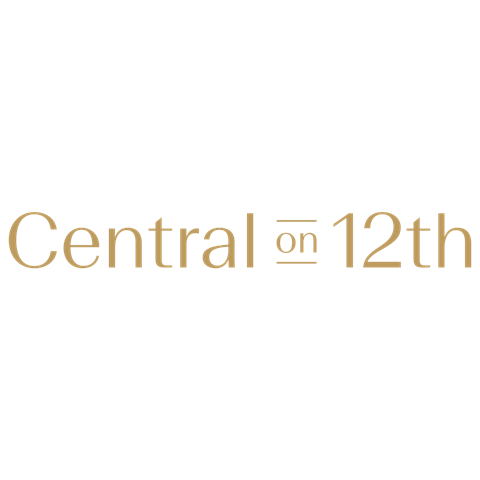 A green background with the words Central on 12th in gold.