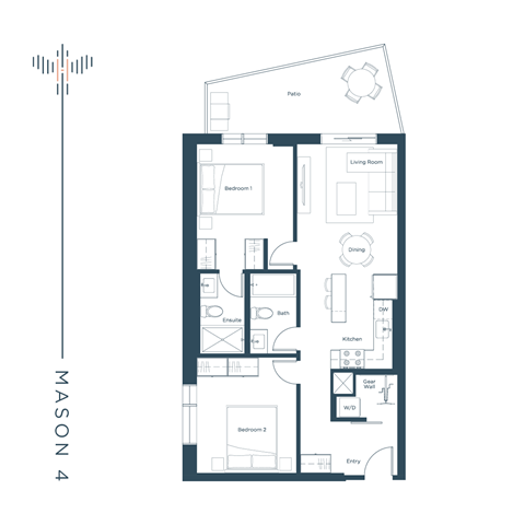 a floor plan of a residence with regards to floor plans 1024 sq ft