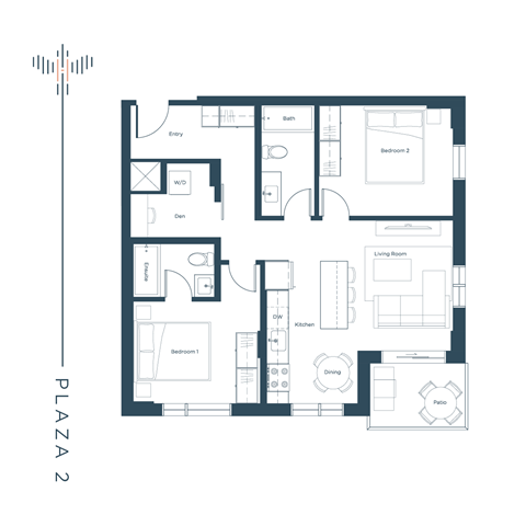 a floor plan of a house with a black and white floor plan