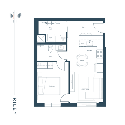 a floor plan of a house with regards to a room and a roof
