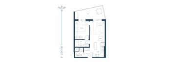 a floor plan of a house with a black and white floor plan