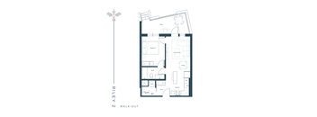 a floor plan of a house with a loft and a patio