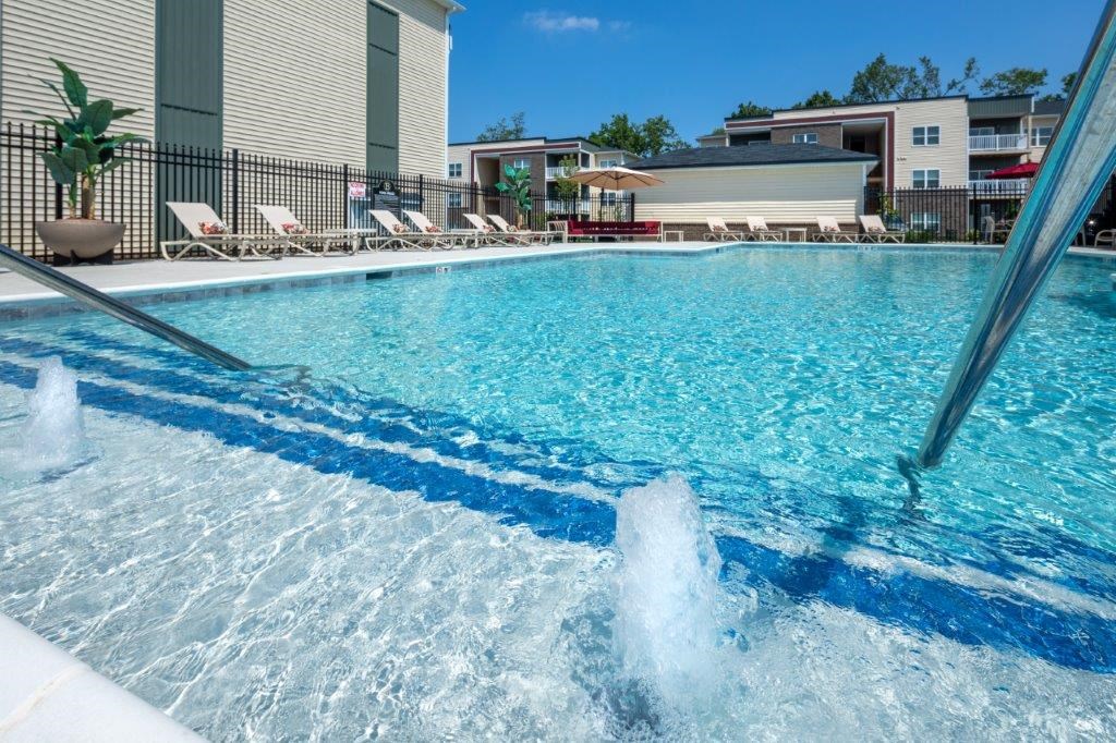 the pool at the apartments for rent