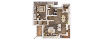a bedroom floor plan of a 2100 sq ft apartment