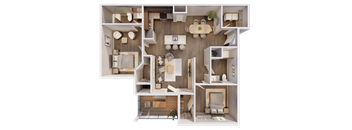 a floor plan of a house with a bedroom and a living room
