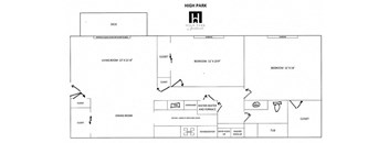 a schematic diagram of the floor plan of the high park