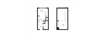 floor plan of the small apartment with roommates