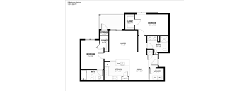 a floor plan of a home with a bedroom and a living room