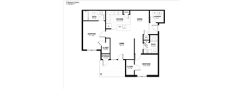 a floor plan of a home with a bedroom and a living room