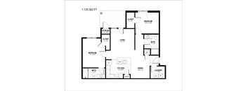 the floor plan of theoblue apartments