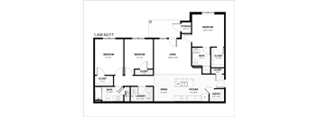 the floor plan of theoblue apartments