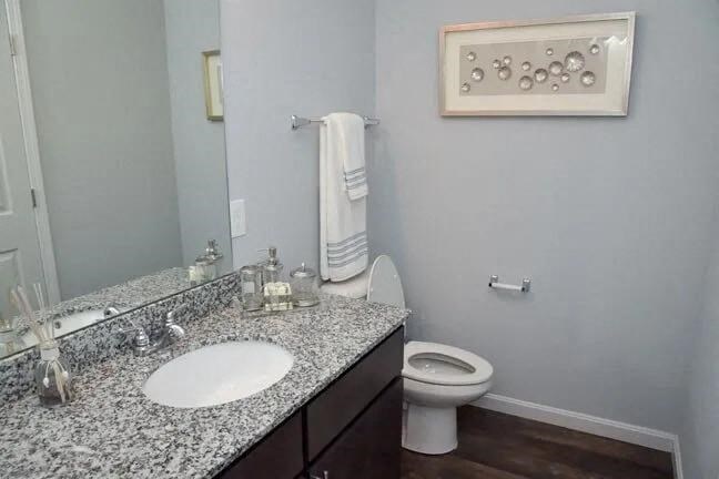 a bathroom with a sink and a toilet