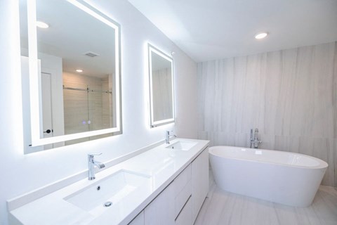 White Bathroom at The Franklin at Westfield, Westfield New Jersey