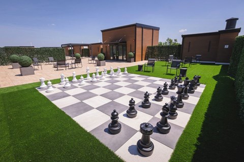 Outdoor Chess Board Game at The Franklin at Westfield, New Jersey, 07090