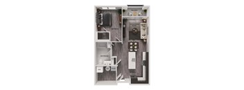 A diagram of a house layout with labeled rooms.