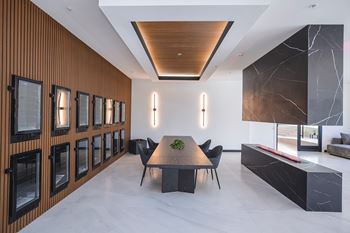 Modern Lounge With Fireplace at The Franklin at Westfield, New Jersey, 07090