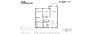 A floor plan for an apartment at The Franklin Lakes.