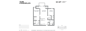 A black and white image of a floor plan for a property called The Franklin.