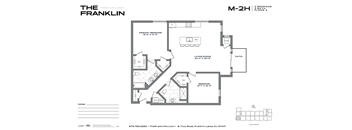 A black and white image of a floor plan for a property called The Franklin Lakes.
