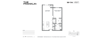 A floor plan for an apartment at The Franklin Lakes.