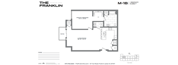 A black and white image of a floor plan for a property called The Franklin.
