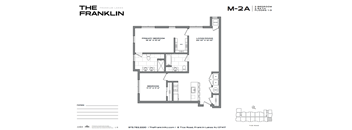A black and white image of a floor plan for a property called The Franklin.