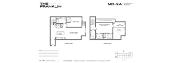 A black and white floor plan for a property called The Franklin Lakes.