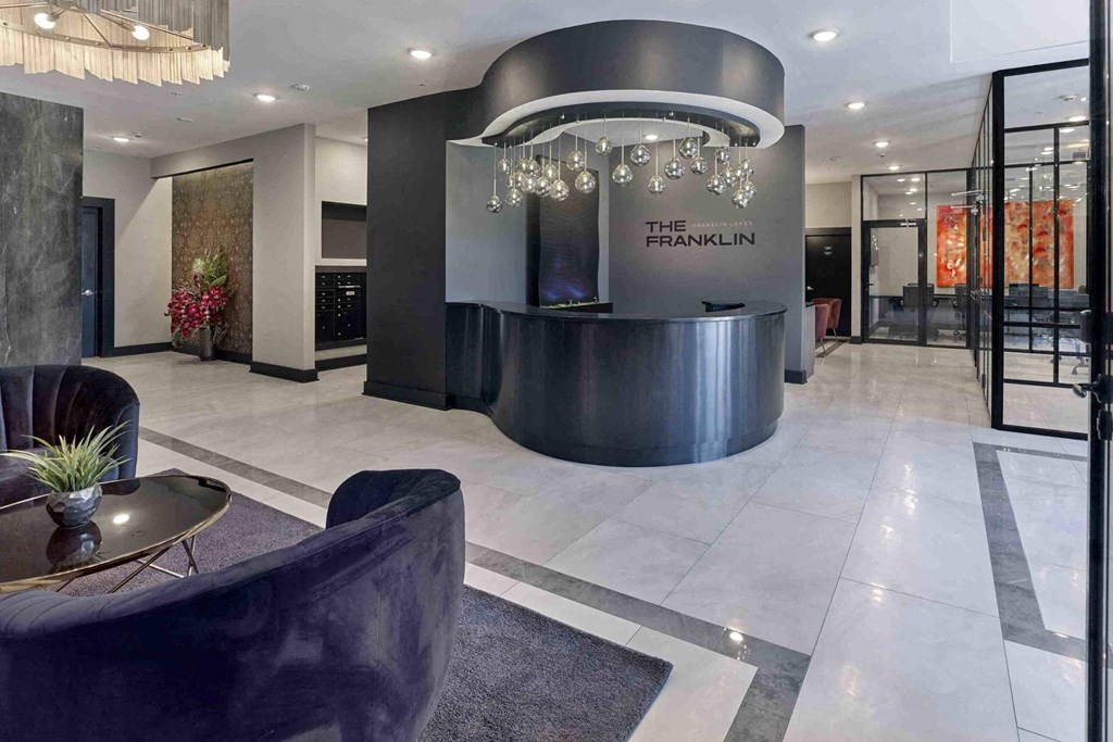 the lobby of the prowler condos is shown in this photo