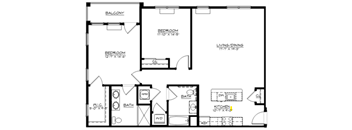 a schematic diagram of a floor plan of a house