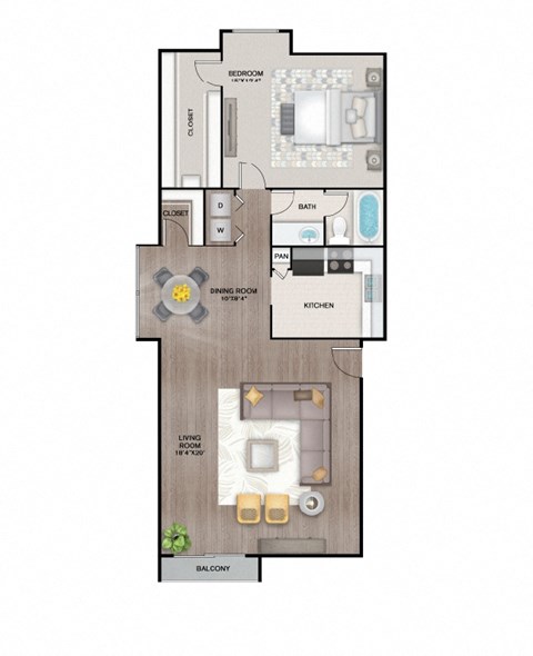 A6 Floor Plan at Latitude 2976, Houston