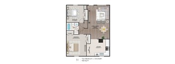 B1 Floor Plan at The Ascend at Pensacola Bay, Pensacola, Florida