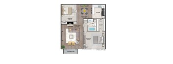 B1 Floor Plan at Latitude 2976, Texas, 77042