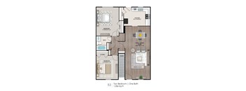 B3 Floor Plan at The Ascend at Pensacola Bay, Pensacola