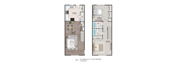 B4 Floor Plan at The Ascend at Pensacola Bay, Pensacola, Florida