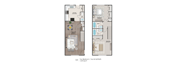 B4 Floor Plan at The Ascend at Pensacola Bay, Pensacola
