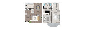 B4 Floor Plan at Latitude 2976, Houston, 77042
