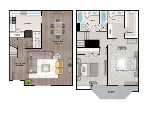 B4 Floor Plan at Latitude 2976, Houston, 77042