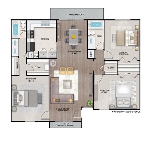C1 Floor Plan at Latitude 2976, Houston