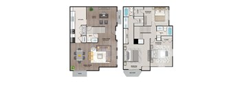 C2 Floor Plan at Latitude 2976, Houston Texas